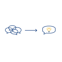 Professional flat vector icon for a corporate leadership website, transparent background. Consistent